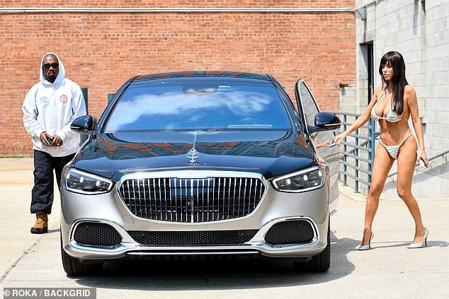 West and Censori were seen boarding a Maybach on the daytime outing