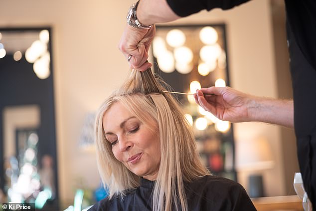 Alice in Edward James's salon in Richmond, south-west London – where appointments with the leading stylist start at just £133