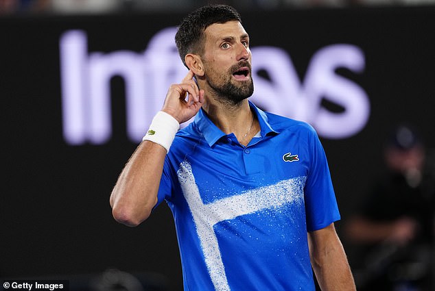 Jones angered tennis champion Novak Djokovic (pictured) with comments he made to his supporters at this year's Australian Open