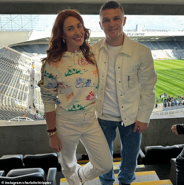 Earlier this week the footballer, 34, following months of speculation, confirmed that they'd been separated for a year (Kieran and Charlotte pictured 2023)