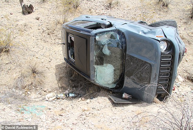 Daniel's heavily damaged blue Jeep Renegade was believed to be placed in the Arizona desert, according to the private investigator