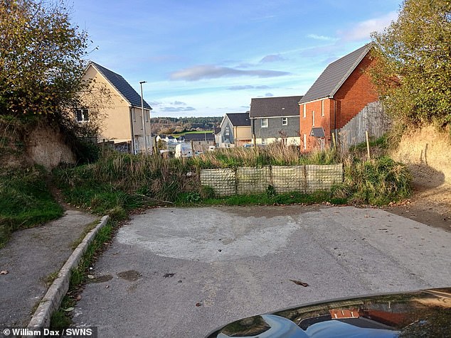Prior to the wall being built, a small hedge had cut across the two estates