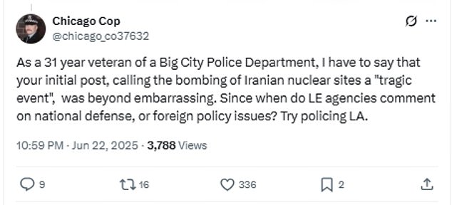 Social media users slammed the post as disrespectful to the Jewish community, while many questioned why a local sheriff's department was getting involved in international politics