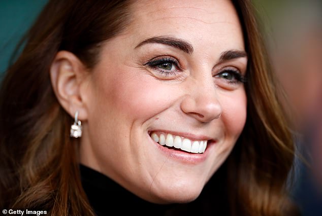 Catherine wore Kiki McDonough earrings when she visited Coach Core at the Basildon Sporting Village, 2018