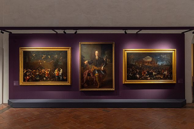 Pictured: The 'Portrait of Ferdinando de' Medici Grand Prince of Tuscany' before it was damaged