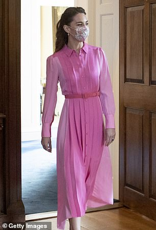 The Princess of Wales wears her pink Me+Em dress at Holyrood House in 2021