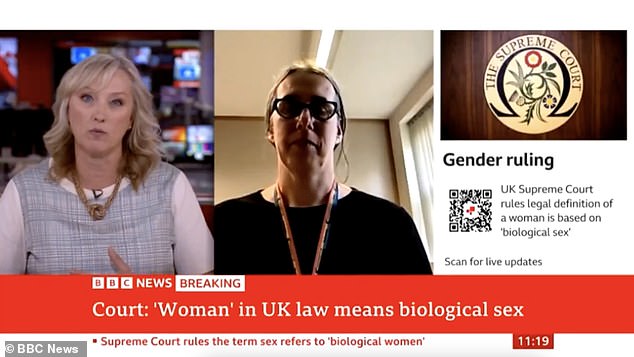 Heather Herbert, a trans campaigner and former Labour MSP candidate, provoked a furious response from Croxall after declaring: 'I feel like I'm under attack' when they discussed the Supreme Court's ruling on gender