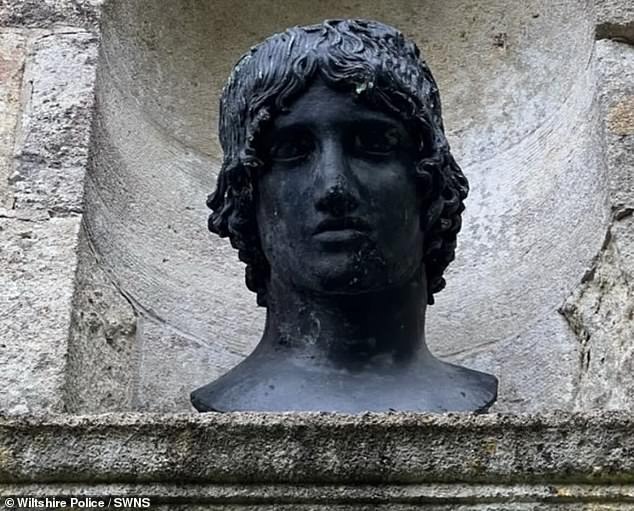 A bronze bust of Antinous was also stolen from the manor during the audacious raid on Friday