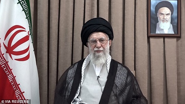 Iran's Supreme Leader Ayatollah Ali Khamenei speaks in a televised message