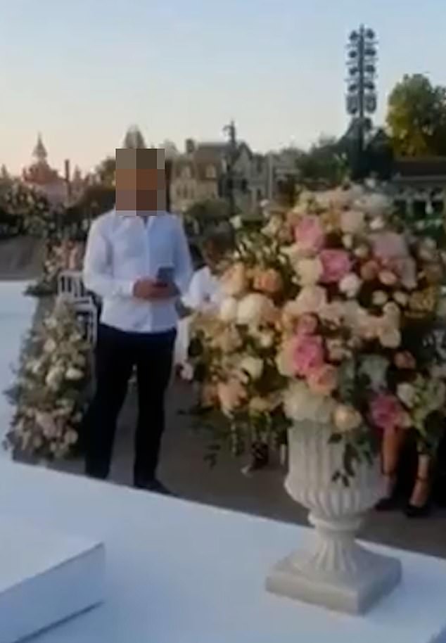 Alongside the child's family, 200 adult guests and 100 children aged five to 15 had been hired online for what was bizarrely advertised as a 'rehearsal' wedding