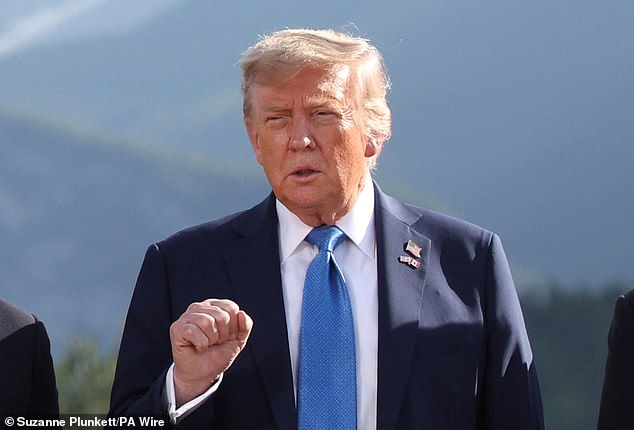 US officials are on high alert for attacks on US interests, with Trump reportedly warned by Iranian Supreme Leader Ali Khamenei at last week's G7 summit (pictured) that he would unleash sleeper cell terrorists on US soil if Trump went ahead with strikes