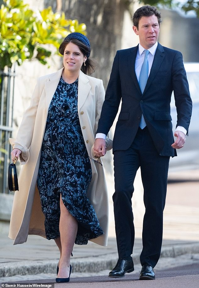 Eugenie (seen with Jack in April, 2023) has previously opened up about having 'a couple of issues around food' due to scrutiny over her appearance