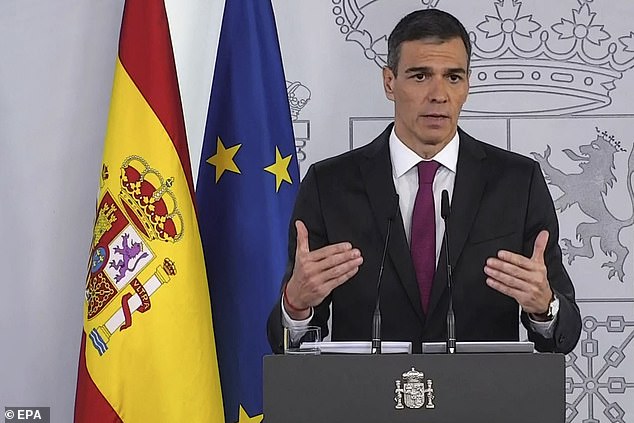 Spanish PM Pedro Sanchez said yesterday that it was only looking to hit 2.1 per cent of GDP