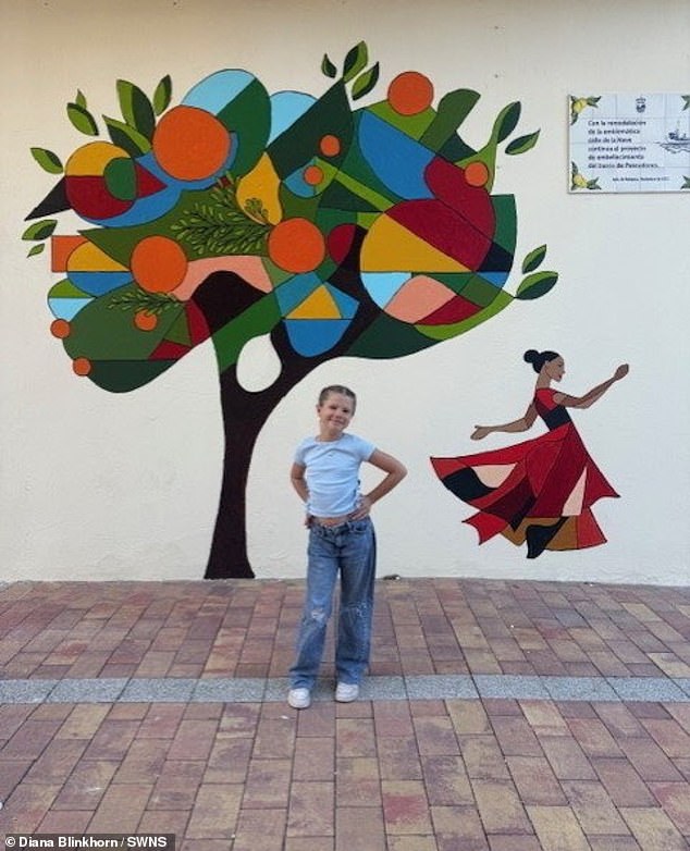 Edith, 11, learnt to flamenco dance in Spain during the US family's travels