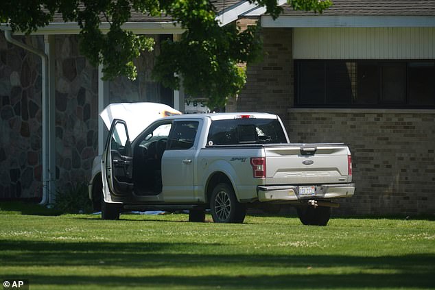 The suspected shooter was driving a Ford F-150 when he crashed into the church building and opened fire