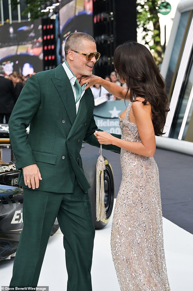 Pitt plays the lead role of as troubled race car driver Sonny Hayes in the new release which has received mixed reviews from critics