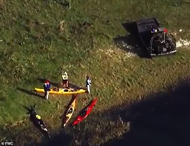 Christiane Salvador, 64, nearly lost her arm when she was suddenly attacked by a female alligator while kayaking with her husband Phillip and a group of 20 people on Tiger Creek (pictured) in Polk County, Florida , on March 3