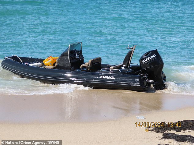 Border Force Officers spotted the Rigid Hulled Inflatable Boat (RHIB) on the horizon while carrying out an operation off the coast of Newquay, Cornwall, last September