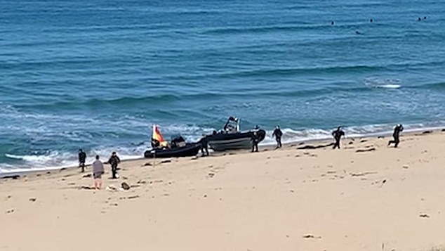 The three men onboard the boat were caught by Border Force officers who chased them on foot