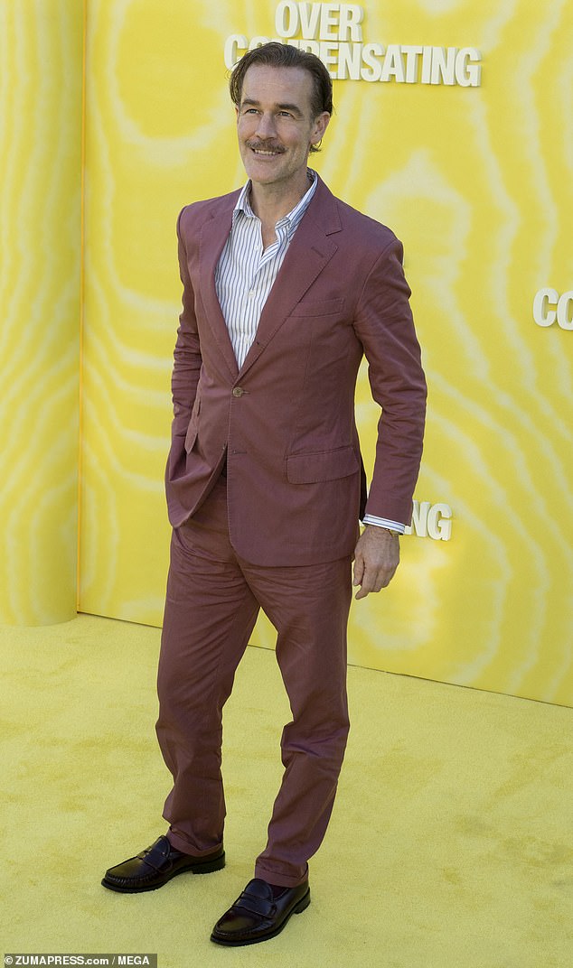 James Van Der Beek, 48, who starred as Dawson Leery, has been battling stage 3 colon cancer. He can be seen in the Prime series Overcompensating, which debuted May 15; Pictured in Los Angeles in May