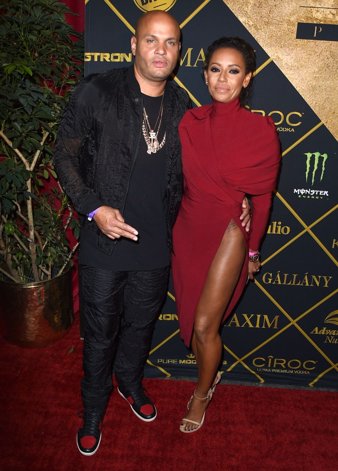 Mel B and Stephen Belafonte arriving at an event.