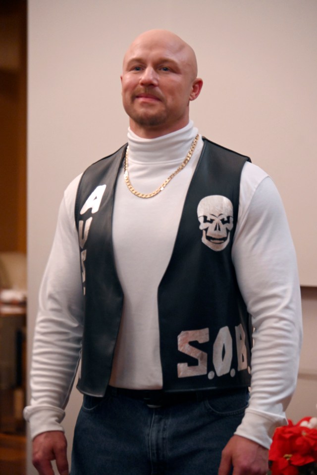 Luke Hawx as Stone Cold Steve Austin in Young Rock.