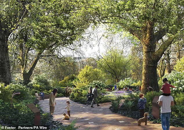 Foster + Partners were tasked with creating 'a masterplan that would honour and celebrate Queen Elizabeth's extraordinary life of service and provide the public with a space for reflection'