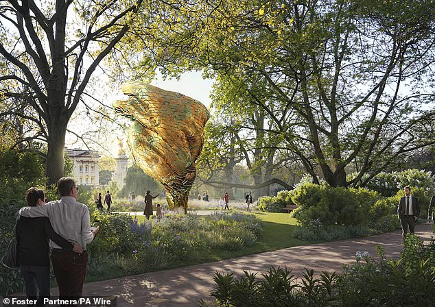 Artistic installations will celebrate the nation's diversity while a new bridge, replacing the existing Blue Bridge, will feature a cast-glass balustrade that recalls Queen Elizabeth's wedding tiara
