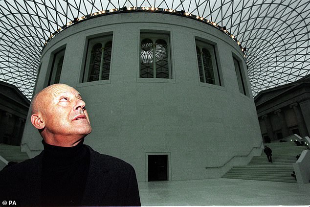 Sir Norman Foster inspecting his creation - the Great Court at the British Museum in London