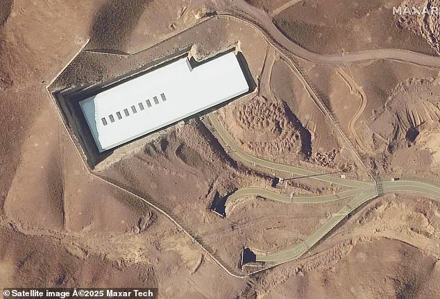 The Fordo uranium enrichment facility before the US strikes over the weekend