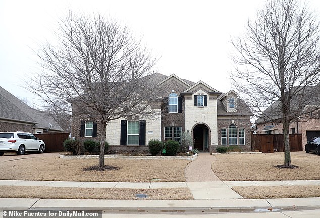 She was visiting her father, Kris Harrison, who lives in Texas (Pictured: Kris Harrison's home)