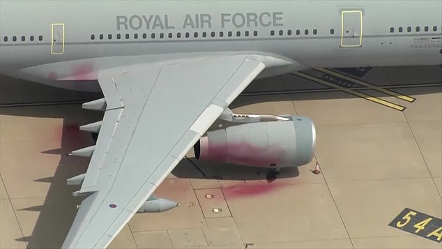 Palestine Action posted footage online showing two people inside the base at RAF Brize Norton in Oxfordshire