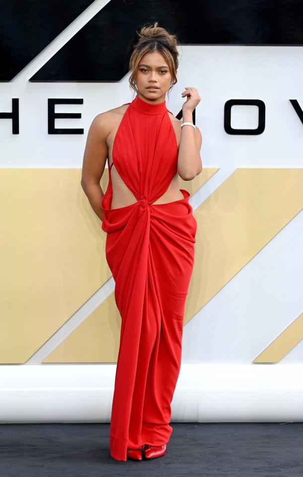 Bianca Bustamante at the European premiere of F1® The Movie.