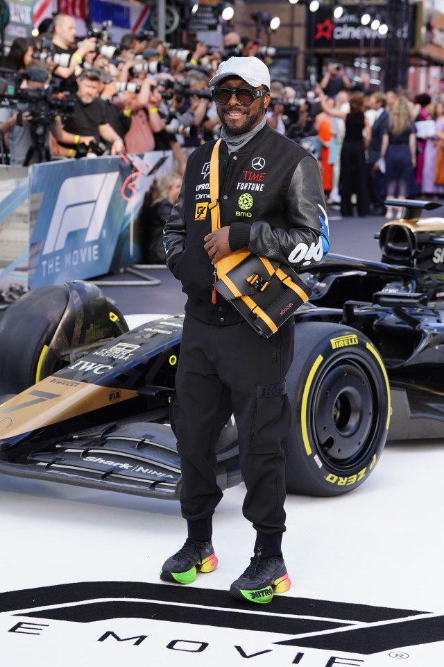 Will.i.am at the F1 The Movie premiere.
