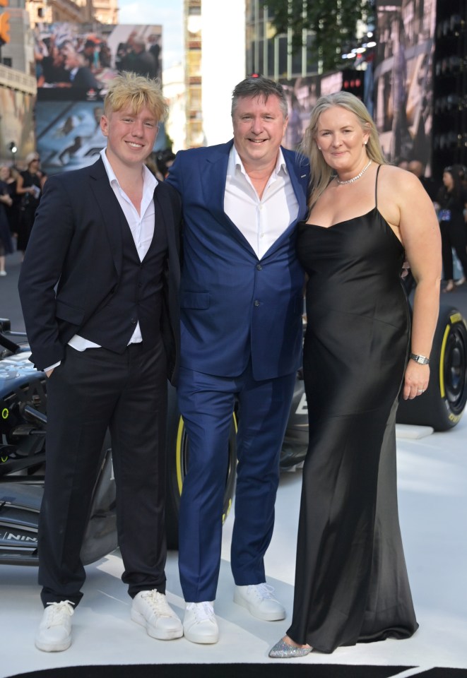 David Croft and guests at the European premiere of "F1: The Movie".