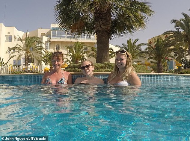 Sharon and Krystal with pal Chelsea all survived the attack