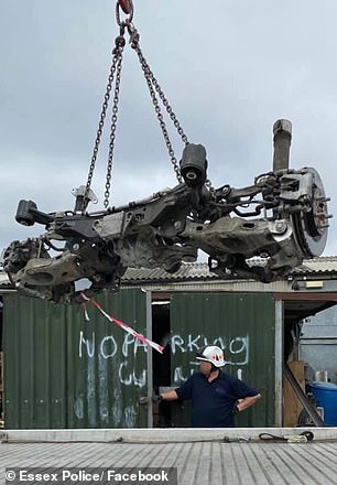 Some of the vehicles had already been completely stripped
