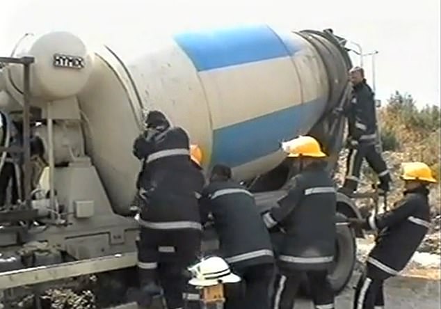 Mr Balkwell's body was found wedged between the chassis and drum of a cement mixer