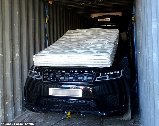 A Range rover recovered by Essex's Stolen Vehicle Intelligence Unit (SVIU) in 2022