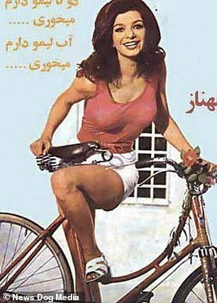 A woman in shorts poses up for a magazine in 1970