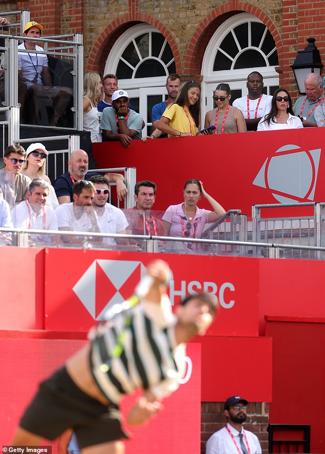 According to The Sun , Emma was seen watching Carlos in action last Thursday and on Saturday (pictured) - the day before he won the competition after beating Jiri Lehecka