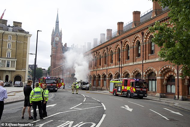 Nearby roads have been closed and buses put on diversion following the fire