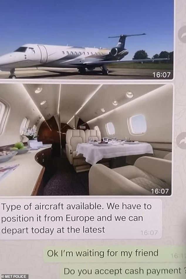 Harding's EncroChat messages showed him discussing hiring a private jet