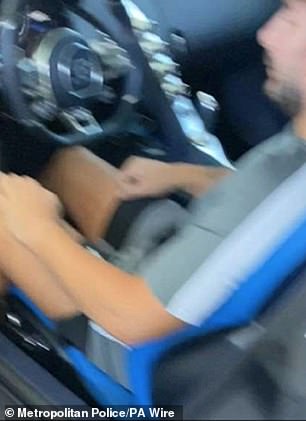 Harding shared photos of himself behind the wheel of luxury cars