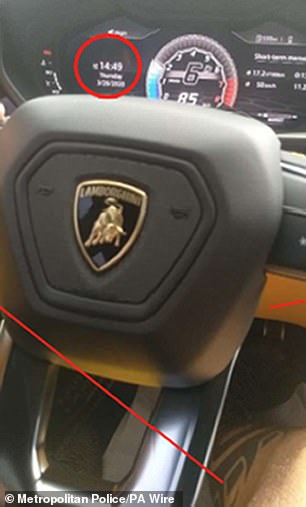 One of the cars was a Lamborghini Uru