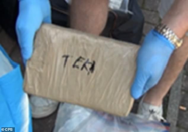 A large block of cocaine that was seized by police during the operation
