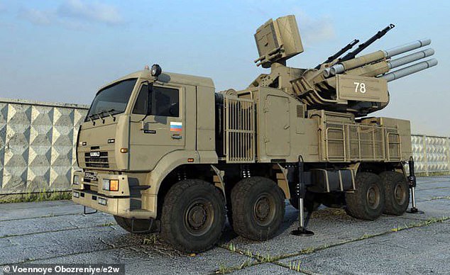 A Russian Pantsir-S1 self-propelled, medium-range surface-to-air missile and anti-aircraft artillery system. Fragments from a Pantsir-S missile were found in the Azerbaijan AIrlines plane