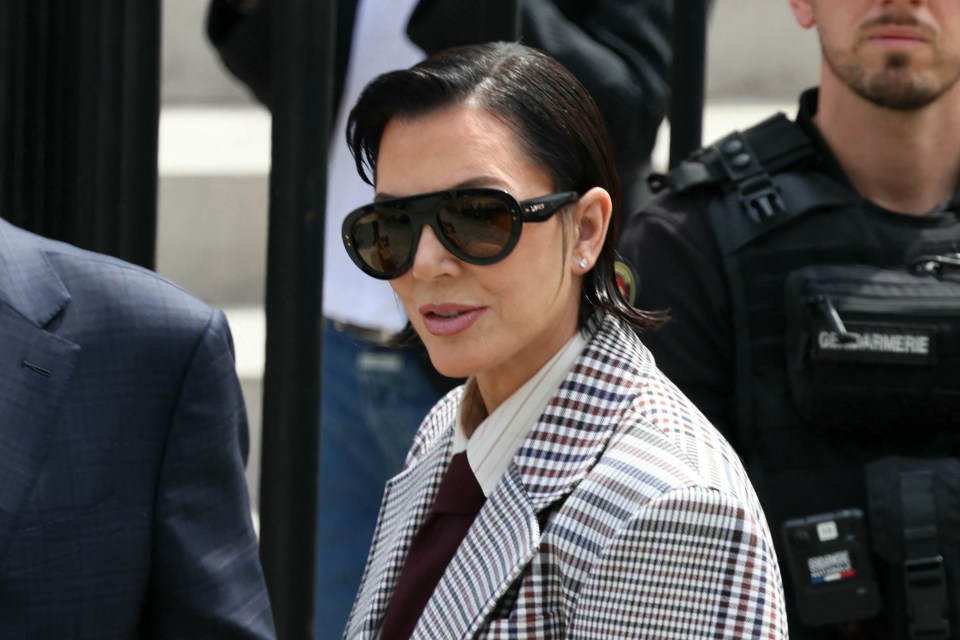 Kris Jenner arriving at court for the trial of the 2016 robbery of Kim Kardashian.