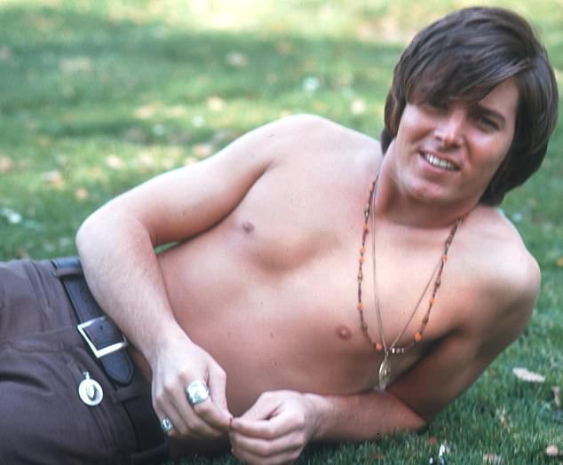 His career was launched after he was asked to sing at a party in the 1960s attended by the likes of Jane Fonda, Natalie Wood and Sal Mineo; pictured 1970