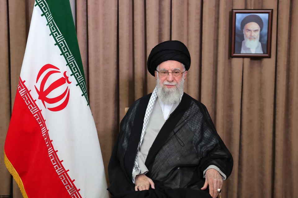 Ali Khamenei addressing the nation on Iranian state television.